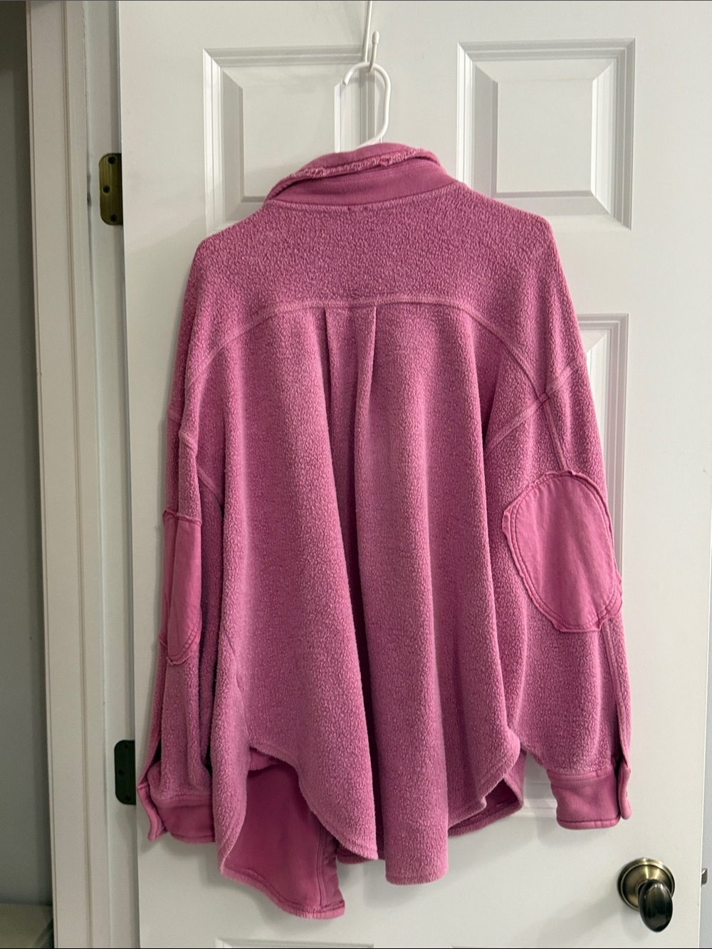 Free People Pink Button-Front RUBY Fleece Shacket - Picture 3 of 3
